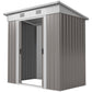 Outsunny 7' x 4' Outdoor Storage Shed, Metal Garden Tool Storage House Organizer with Lockable Sliding Doors and Vents for Backyard Patio Lawn, Charcoal Grey