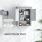 kleankin Bathroom Wall Cabinet, Medicine Cabinet, Toilet Storage Cabinet with Shelf for Living Room and Entryway, White