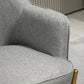 HOMCOM Fabric Armchair, Modern Accent Chair with Metal Legs for Living Room, Bedroom, Home Office, Cream White