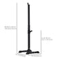 Soozier Adjustable Barbell Rack Stable Power Squat Stand Portable 2 Bars Barbell Holder Weight Rack, Black and White