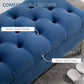 HOMCOM End of Bed Bench, Upholstered Bench, Entryway Shoe Bench with Button Tufted for Living Room, Bedroom, Grey