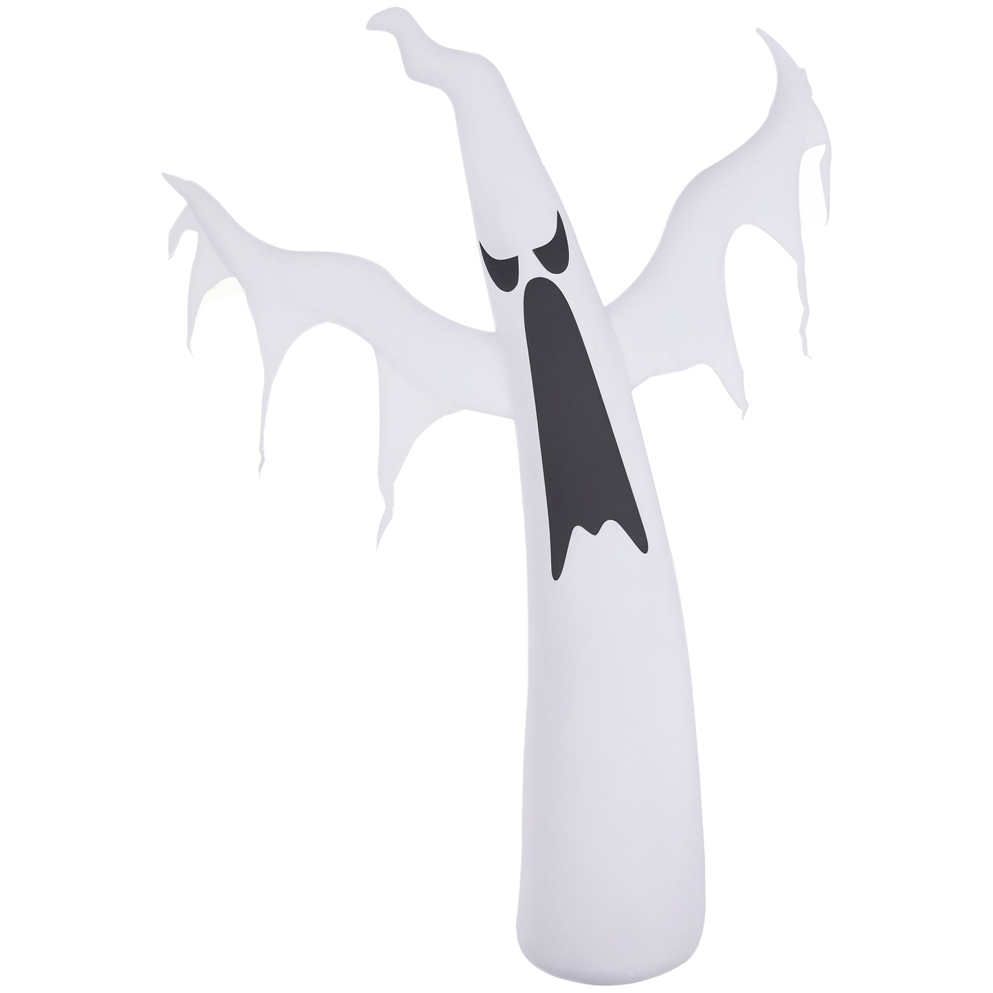 HOMCOM 6FT Tall Halloween Inflatable White Ghost, Outdoor Blow Up Yard Decoration with LED Lights for Garden, Lawn, Party, Holiday