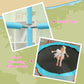 Qaba Trampoline for Kids, 4.6FT Mini Toddler Trampoline Indoor Outdoor with Handlebar, Safety Enclosure Net, Blue