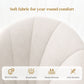 HOMCOM Modern Dining Chairs Set of 4, Upholstered Dining Room Chairs with Metal Legs, Shell Backrest, Padded Seat, Cream White