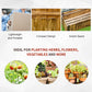 Outsunny 40" x 16" x 12"  Wooden Raised Garden Bed, Raised Planter Box, Planter Raised Bed with Drainage Holes, Natural
