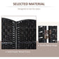 HOMCOM 6ft Folding Room Divider, 4 Panel Wall Partition with Wooden Frame for Bedroom, Home Office, Black