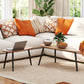 HOMCOM 2 Pieces Coffee Table Set for Living Room, Industrial Nest of Tables with Steel Legs, Brown
