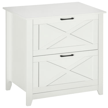 Vinsetto Vertical File Cabinet with Hanging Bars for A4 Size for Home Office, 29.9"x 19.7"x 30.3", White