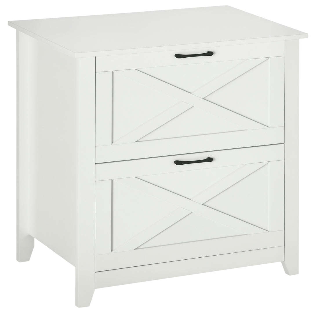 Vinsetto Vertical File Cabinet with Hanging Bars for A4 Size for Home Office, 29.9"x 19.7"x 30.3", White