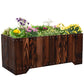 Outsunny 40" x 16" x 12"  Wooden Raised Garden Bed, Raised Planter Box, Planter Raised Bed with Drainage Holes, Natural
