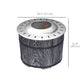 Outsunny Smokeless Fire Pit, Portable Camping Bonfire Stove with Mat for Backyard Patio Picnic, Magnesium Oxide, Black