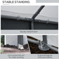 Outsunny 6.6' x 10' x 7' Heavy Duty Walk-In Greenhouse Vegetable Seed Growth Tent Outdoor Plant Growing Tunnel Warm House Flower Shed Backyard White