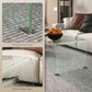 HOMCOM Glass Coffee Table, Clear Coffee Table for Living Room, Modern Rectangle Center Table with Safe Rounded Edges