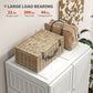 HOMCOM Portable Wardrobe, Foldable Clothes Storage Organzier with 5 Compartments, 1 Hanging Rod, Magnet Doors, White
