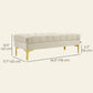 HOMCOM End of Bed Bench, Upholstered Bench, Entryway Shoe Bench with Button Tufted for Living Room, Bedroom, Grey