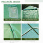 Outsunny 13' x 6.5' x 6.5' Steeple Walk-in Greenhouse Garden Plant Seed Grow Tent Polytennel with Windows and Door Green