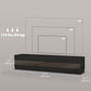 HOMCOM Lighted TV Stand for TVs up to 75", TV Cabinet with Storage for Living Room, High Gloss White