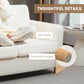 HOMCOM 2-Seat Sofa Two-Seater Couch with Armrests and Wood Legs for Living Room, Bedroom, Dark Grey