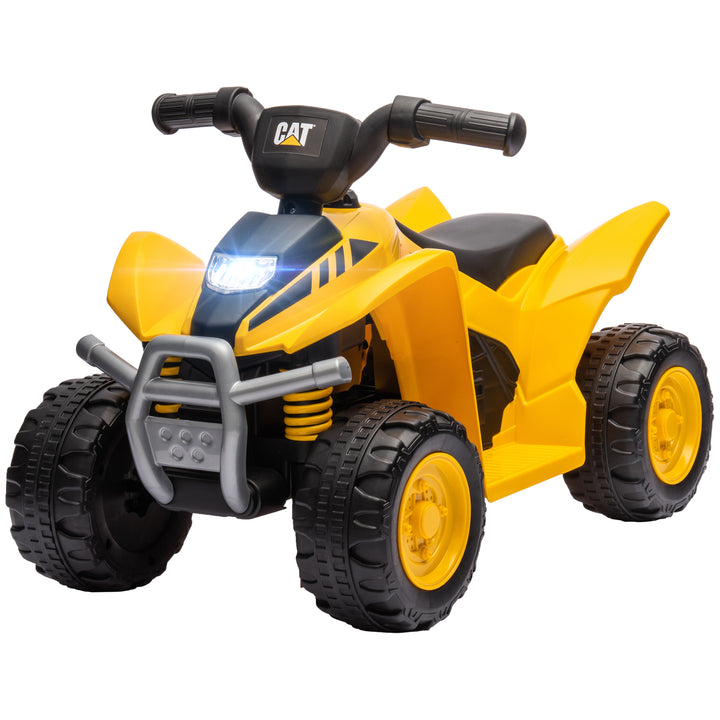 Qaba Licensed Kids ATV, 6V Electric Ride on Car for Kids with Horn, LED Headlights, for 18-36 Months, Yellow