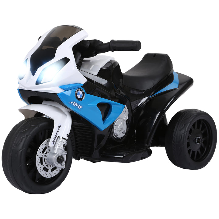 Aosom Kids Motorcycle, 6V Battery Powered Toddler Motorcycle with Headlight, Music, 3 Wheels Electric Motorcycle for Kids, Licensed BMW, Gift for Boys & Girls -Black