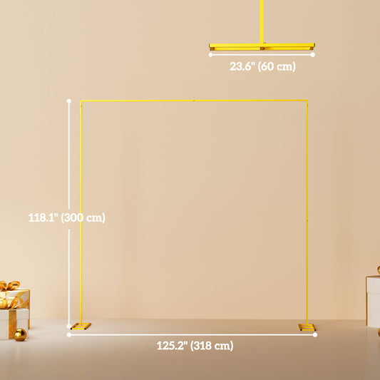 Outsunny 10FT x 10FT Wedding Arch Backdrop Stand, Metal Garden Balloon Arch Stand for Birthday Party, Bridal Shower, Graduation, Ceremony, Banquet Decorations, Gold