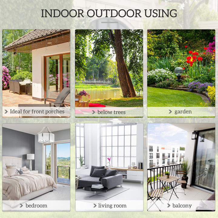 Outsunny Hanging Hammock Chair, Cotton Rope Porch Hammock Swing with Metal Frame and Cushion, Large Macrame Seat for Patio, Garden, Bedroom, Living Room,  Dark Grey