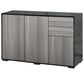 HOMCOM Kitchen Sideboard Storage Cabinet, Modern Coffee Bar with Push-Open Design and 2 Drawers for Living Room, Black