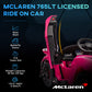 Qaba McLaren 765LT Licensed 12V Kids Electric Car w/ Scissor Doors, Transport Wheels, Remote, Slow Start, Music Horn Pink