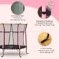 Soozier 64" Kids Trampoline Mini Indoor/Outdoor Bouncer Jumper with Enclosure Net Elastic Thick Padded Pole Gift for Child Toddler Age 3-10 Years Old Pink