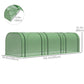 Outsunny 138"x39"x32" Transparent PVC Mini Tunnel Greenhouse Garden Green Grow Shed Portable Plant Flower Warm House Steel Frame Zipped Doors