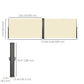 Outsunny Double Retractable Side Awning, 236" x 63" Outdoor Privacy Wall, Patio Screen for Garden, Balcony, Backyard, Grey