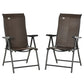 Outsunny 2PCs Outdoor Wicker Folding Chairs with Adjustable Backrest, Grey