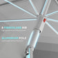 Outsunny 6 ft Beach Umbrella Portable with Sand Anchor, Carry Bag, Adjustable Height & Tilt, UPF50+ UV Protection, Grey