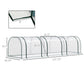 Outsunny 138"x39"x32" Transparent PVC Mini Tunnel Greenhouse Garden Green Grow Shed Portable Plant Flower Warm House Steel Frame Zipped Doors