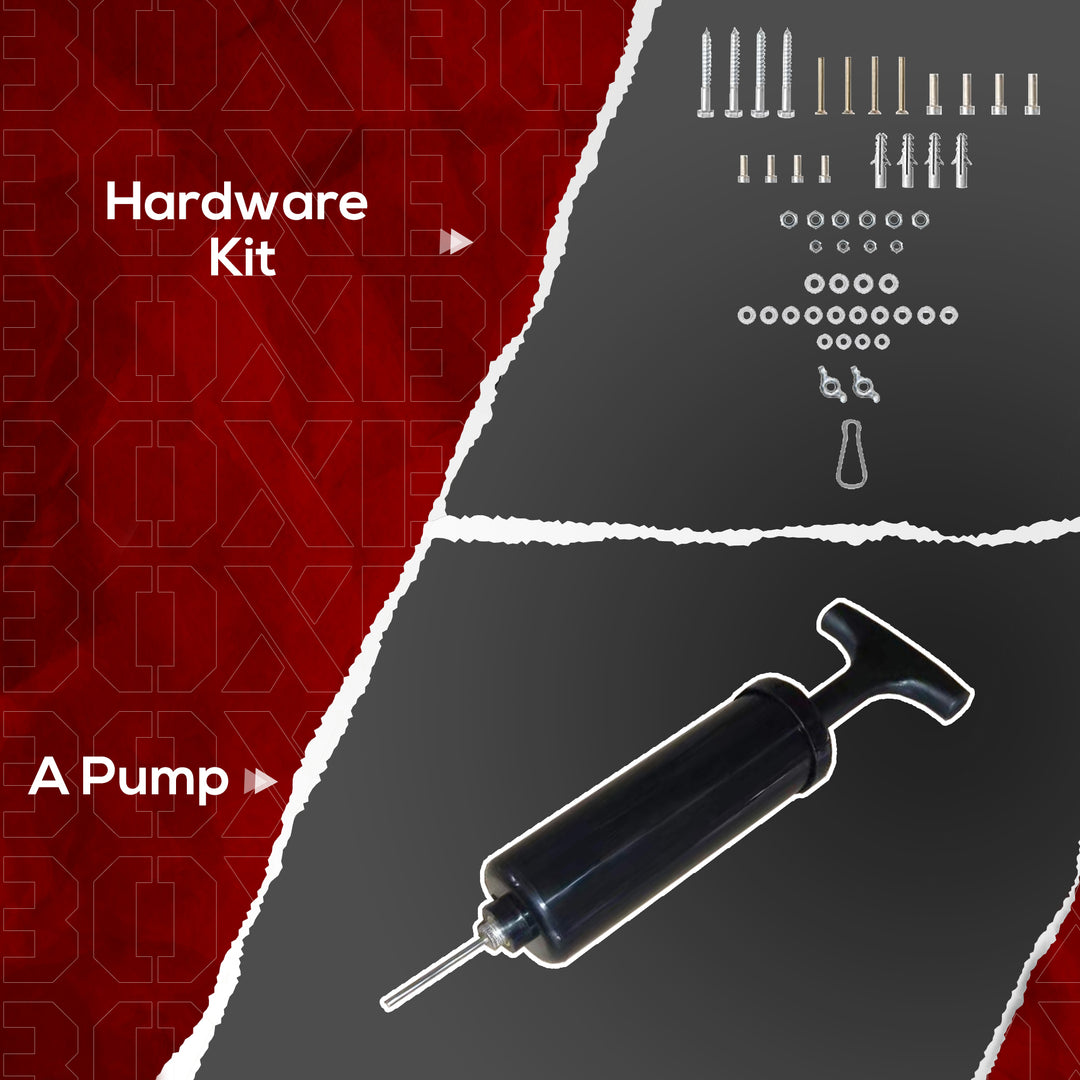 Soozier Adjustable Height Free Standing Boxing Bag Set with 6 Suction Cups and Boxing Gloves, for Exercise Training