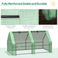 Outsunny 6' x 3' x 3' Portable Tunnel Greenhouse Outdoor Garden Mini with Large Zipper Doors & Water/UV PE Cover Green