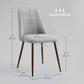 HOMCOM Upholstered Dining Chairs Set of 6, Velvet Accent Chair with Back and Wood-grain Steel Leg for Kitchen, Grey
