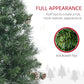 HOMCOM 6' Artificial Pencil Christmas Tree with Snow Frosted Branches, Auto Open, Steel Base