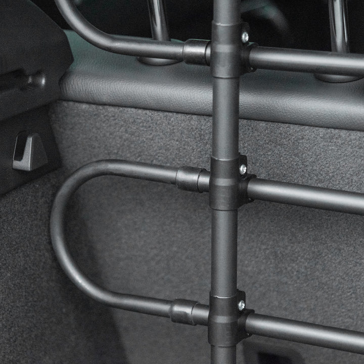 PawHut Adjustable Pet Car Barrier for SUVs, Vehicles, Vans, Back Seat Dog Fence Guard for Safety Car Travel, Black