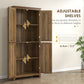 HOMCOM 72" Freestanding Storage Cabinet, Kitchen Pantry Cabinet with Doors and Shelves for Dining Room, White