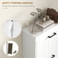 HOMCOM Slim Shoe Cabinet with 3 Flip Drawers and Adjustable Shelves, Narrow Shoe Cabinet for 15 Pairs of Shoes, White