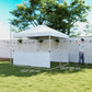 Outsunny 10' x 10' Pop Up Canopy Tent with 2 Half Sidewalls, UV50+ Height Adjustable Instant Sun Shelter, White