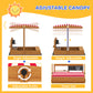 Outsunny Kids Sandbox with Cover Kitchen Playset Toys, Wooden Sand Box with Seat, Storage, for 3-7 Years Old, Grey