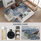 HOMCOM 6x9 Area Rug, Vintage Machine Washable Rug, Non-Slip Floor Carpet for Living Room, Bedroom, Dining Room, Blue