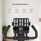 Soozier Adjustable Upright Stationary Exercise Bike w/ LCD Display, Indoor Cycling Bike for Home w/ Adjustable Resistance, Red