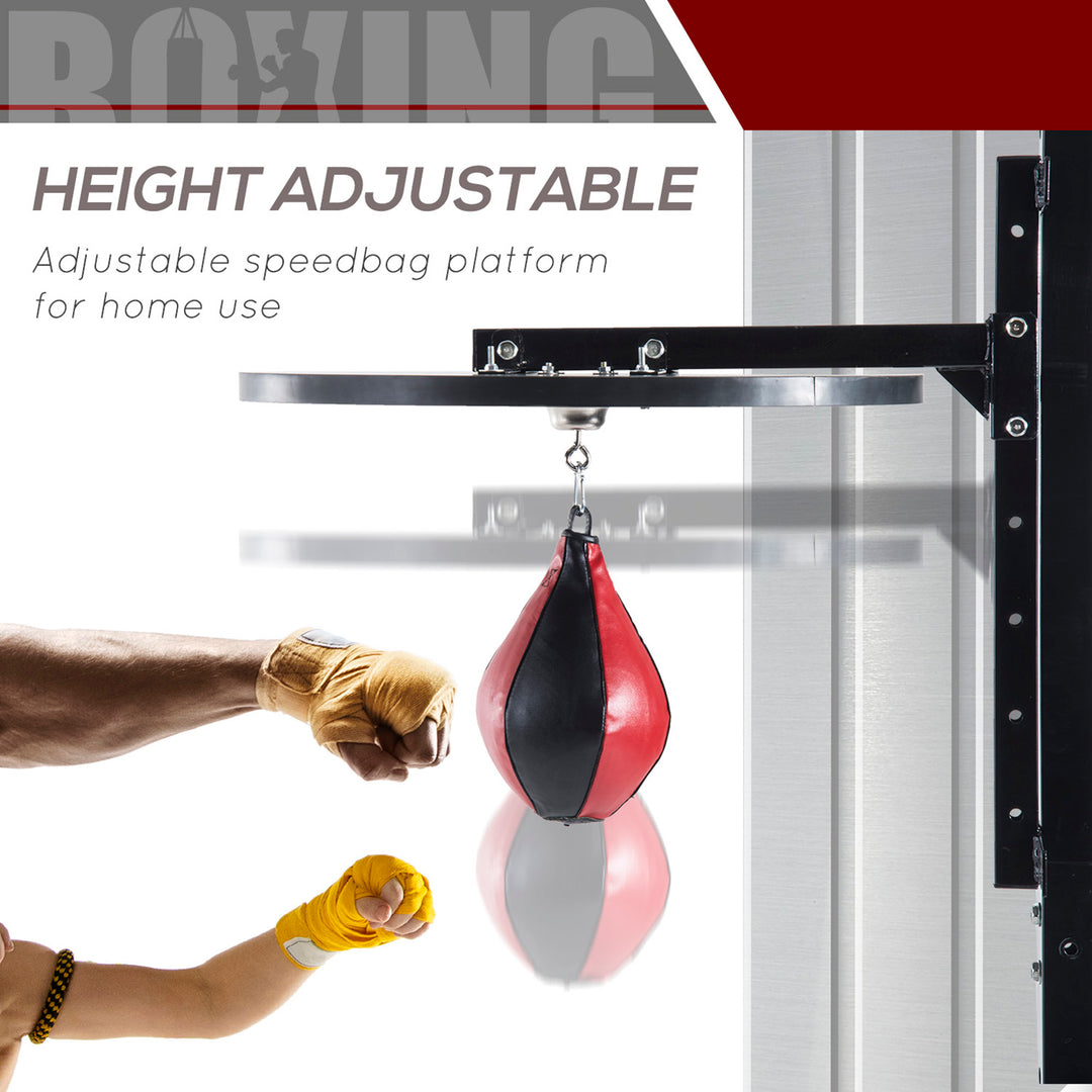 Soozier Adjustable Height Free Standing Boxing Bag Set with 6 Suction Cups and Boxing Gloves, for Exercise Training