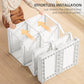 HOMCOM Portable Wardrobe Closet, Folding Bedroom Wardrobe, Clothes Storage Organizer with Cube Compartments, White