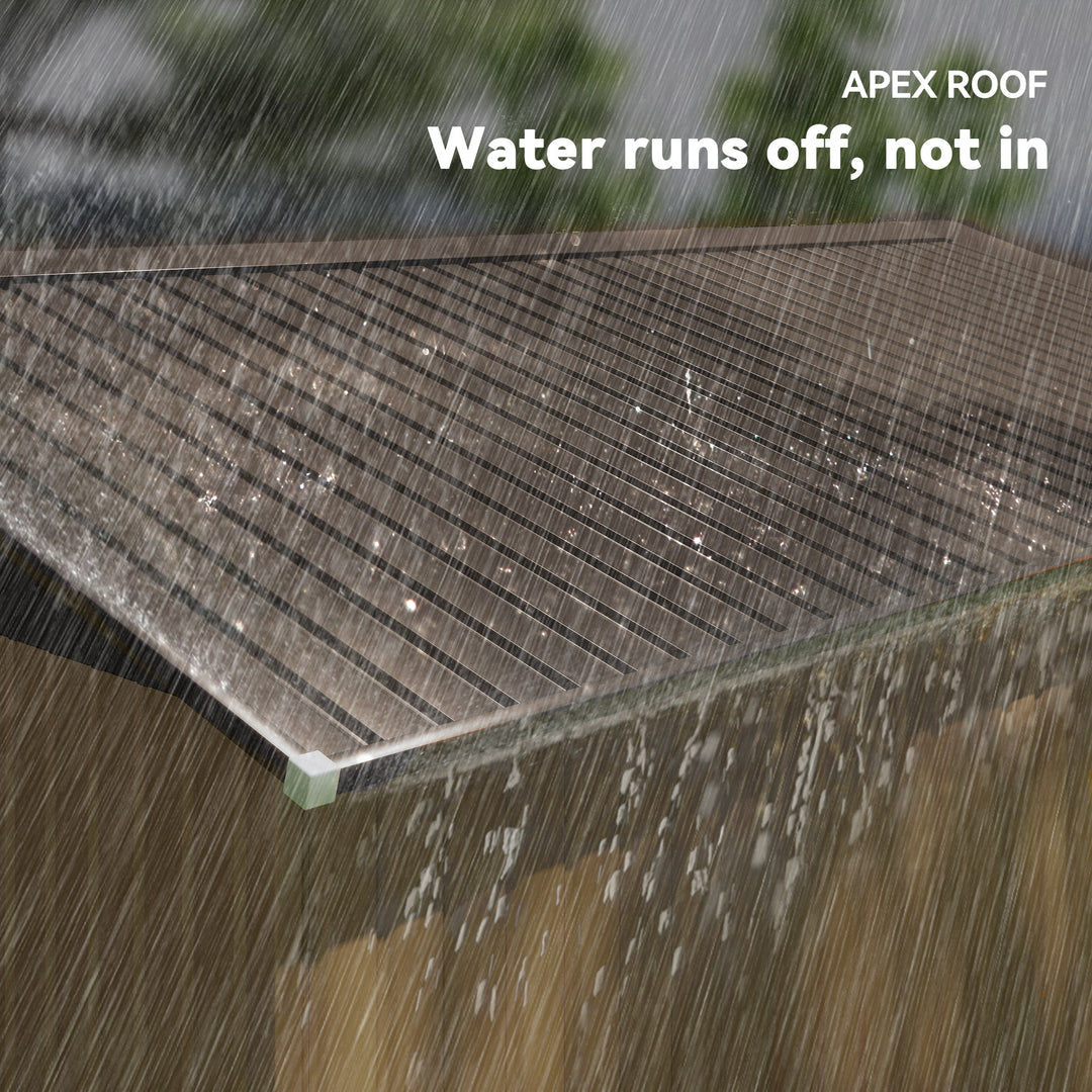 Outsunny 11' x 13'Garden Storage Shed w/ Foundation Kit Metal Tool Storage House w/ Double Doors Yellow