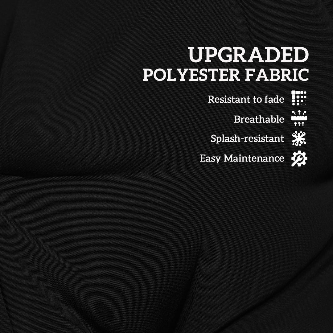 Outsunny 2-Piece Back Seat Cushion Replacement, Outdoor Patio Chair Cushions Set with Ties, Button Tufted, Navy Blue