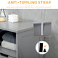 kleankin Freestanding Bathroom Cabinet with Adjustable Shelf and Drawers, Small Cabinet for Bathroom, Living Room, White